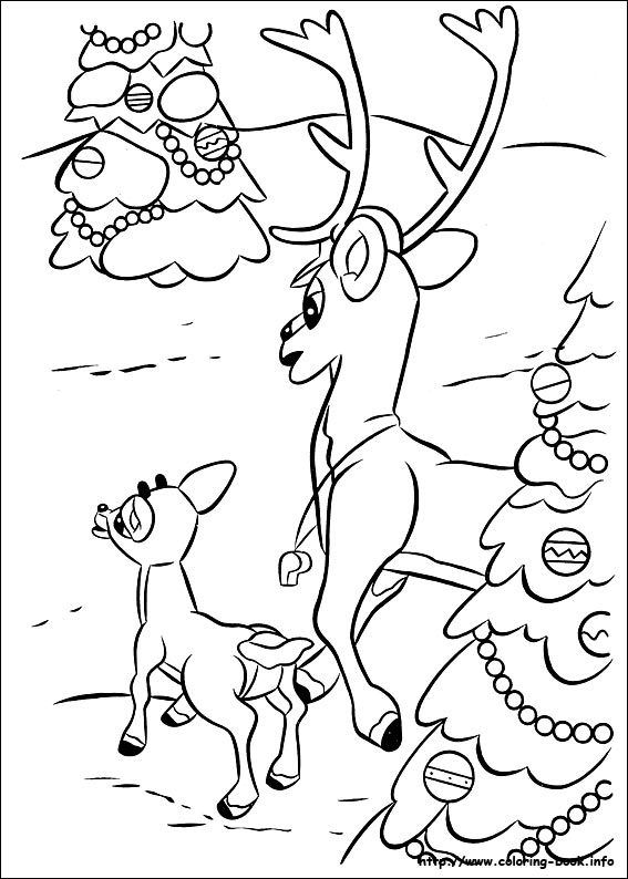 Plansa de colorat cu Rudolph 6 29